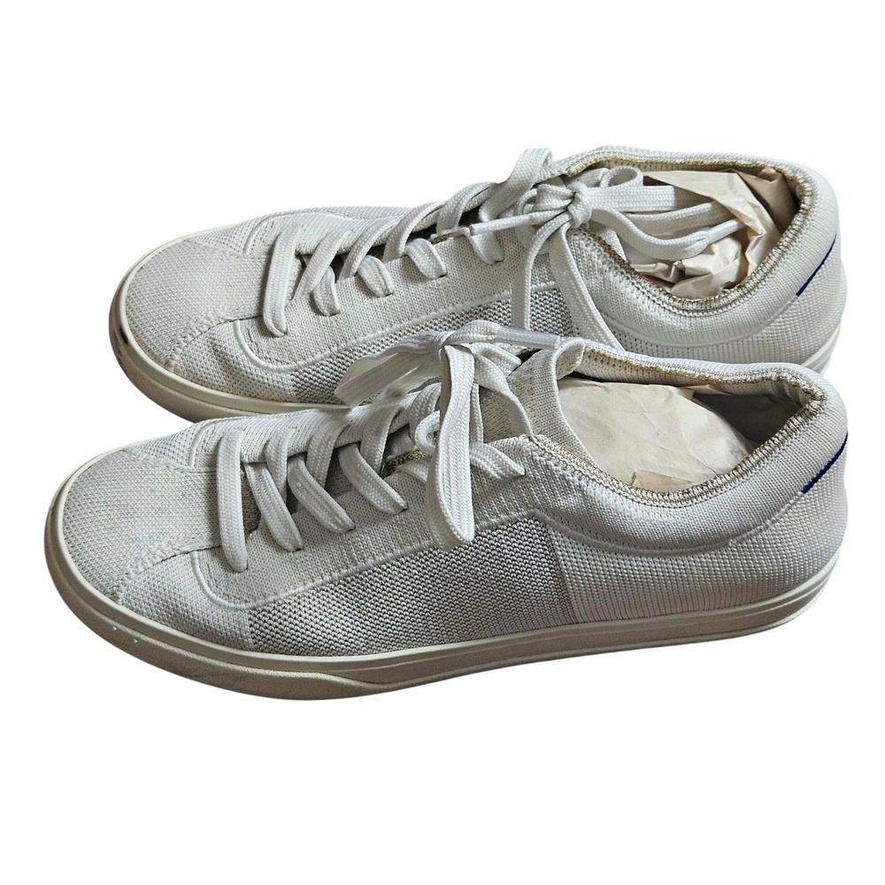 Rothy's The Lace‎ Up Sneakers Knit Low Top Shoes Womens 7 Sustainable Clean Girl